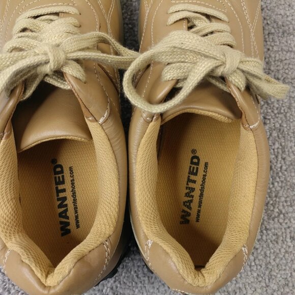 Wanted Speed Womens Size 8 Sneakers Tan Brown Comfort Shoes Low Top Lace Up - Picture 7 of 9